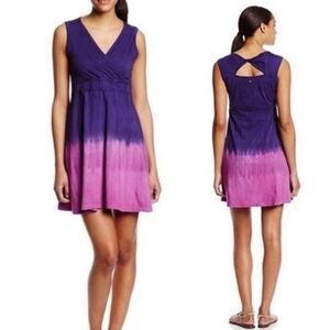 PrAna Sarafina Organic Cotton Open Keyhole Back Tye-Dye Ombre Sundress Sz
